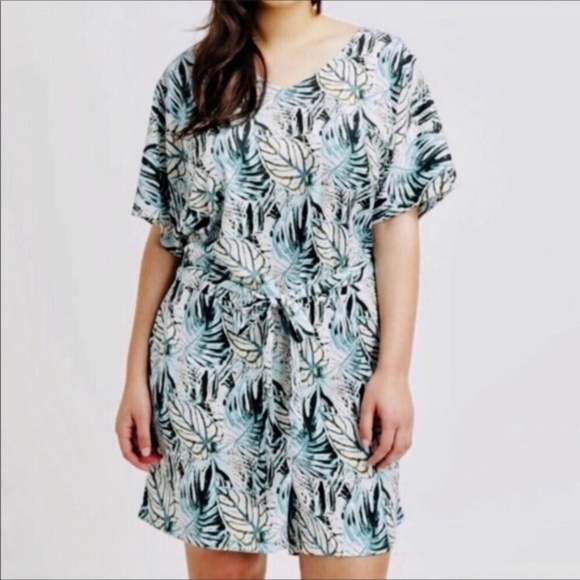 Junarose Pants - Junarose Tropical Print Romper Plus Size 18